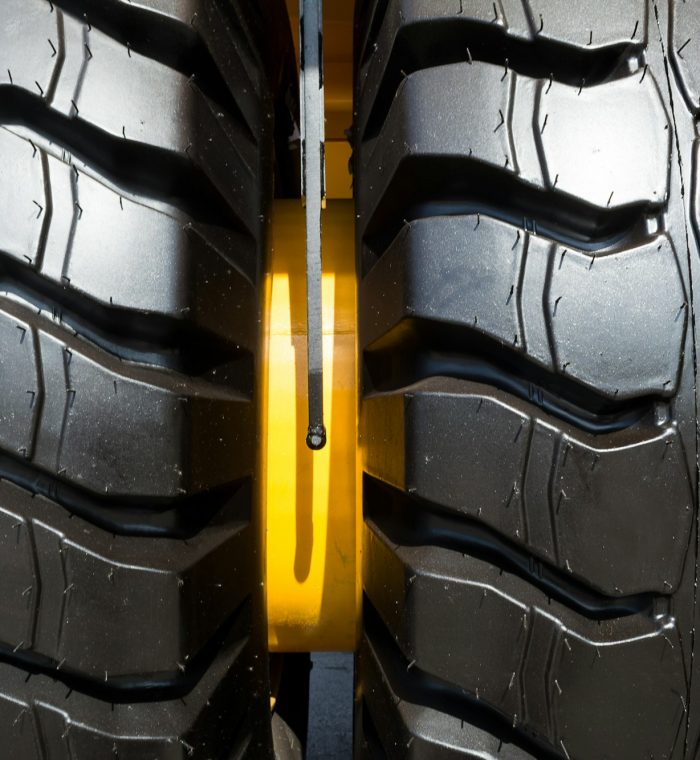 Two truck wheel tire texture